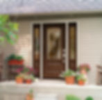 Provia Fiberglass door with sidelite